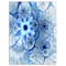 Designart - Dark Blue Flower Pattern Design - Floral Art Canvas Print